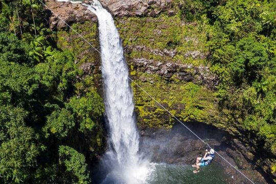 Big Island Zipline Over KoleKole Falls