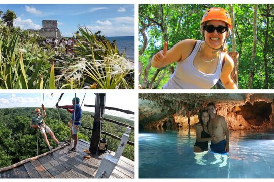 Playa del Carmen Jungle Tour: Tulum, Cenote Snorkeling, Ziplining and Lunch
