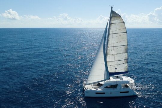 5-Hour Private 40' Luxury Catamaran 2-Stop Tour w/ Food, Open Bar & Snorkeling