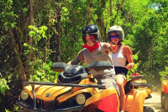 ATV Shared, Cavern & Ziplines -Jungle Adventure from Riviera Maya