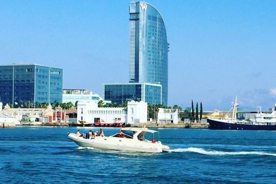 1-hour Private Speedboat Cruise from Barcelona