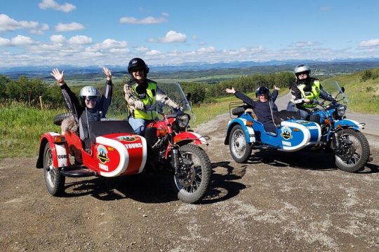 Country "Side" of Calgary Tour in a sidecar motorcycle