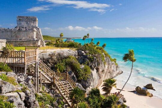 4x1 Tulum Coba Cenote and Playa del Carmen open bar in bus