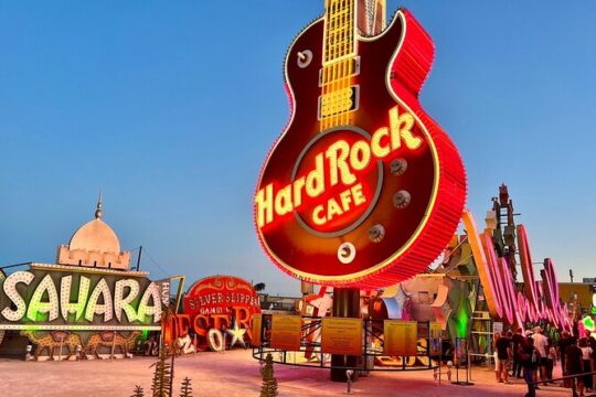 Neon Museum Evening Admission & Vegas Open-Top Sightseeing Tour