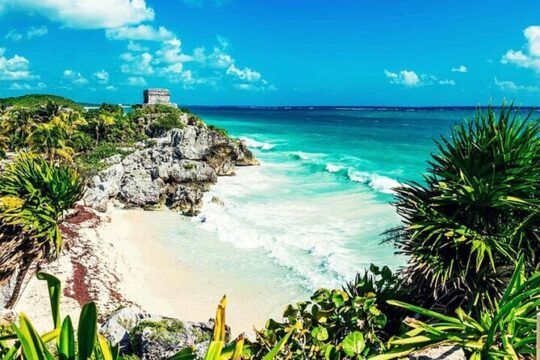 Tulum Coba Ruins with Cenote plus Tulum Beach and Mayan Village