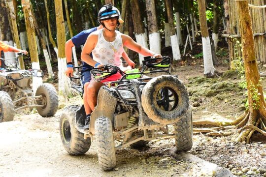 Combo 3x1 ATV's, (shared) Zipline & Cenote from Playa del Carmen