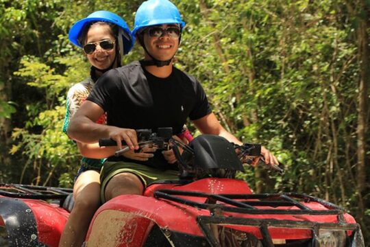 Shared ATV, Zipline, and Cenote Adventure from Playa del Carmen