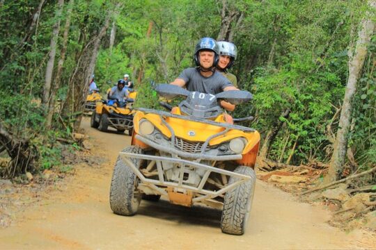 Tulum Ruins with ATV Singles and Underground Cave from Tulum