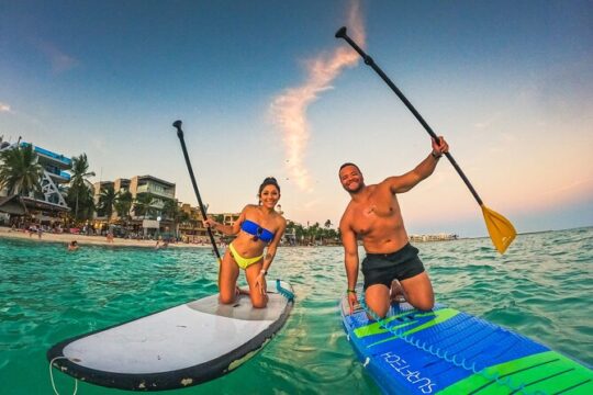 Guided Paddleboard Sunset Group All Levels Incl. Instruction