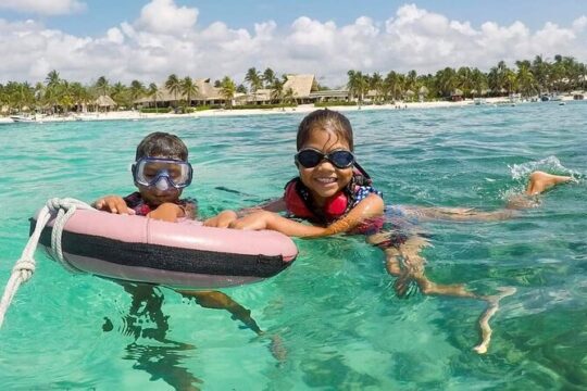 Swim with akumal turtles