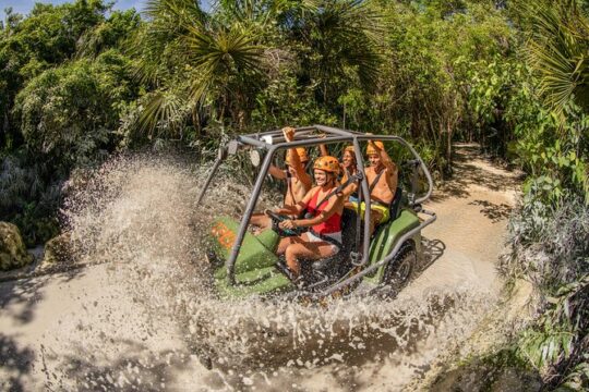 Extrem Day at Xplor Park with Zip-lines, 4x4 Vehicles Transportation from Cancun