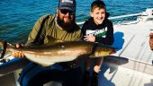 Great afternoon on the water fishing with young kids.